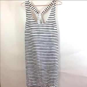 J. Crew Women's White Striped Shift Dress, Size 4